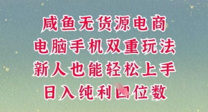 咸鱼无货源电商，多种运营方式，带你从零到一拿结果，可做代运营，也可软件一键发布【揭秘】-智联云境网络科技工作室
