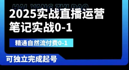 2025实战直播运营0-1,精通自然流付费0-1,可独立完成起号-智联云境网络科技工作室